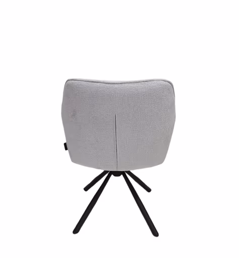 Armlehnstuhl MARLE - drehbar, Stoff, Silberfarben