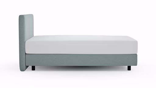 Boxspringbett Valencia - Liegefläche ca. 120x200 cm, Stoff, Hellblau