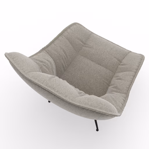 Sessel Unn - Stoff, Grau