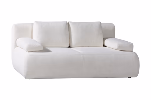 Schlafsofa EM Sintra - Schlaffunktion mit Bettkasten, Stoff, Natur