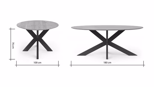 Esstisch Phoenix - LB ca. 180x100 cm, Eiche massiv