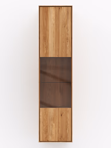 Hängevitrine Saratoga - Anschlag Links, Wildeiche massiv, natur geölt