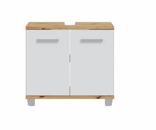 Waschbeckenunterschrank- B ca. 69 cm, Eiche Dekor, Hellgrau