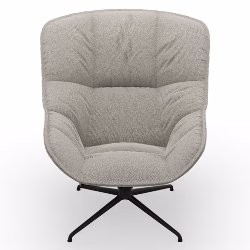 Sessel Unn - Stoff, Grau