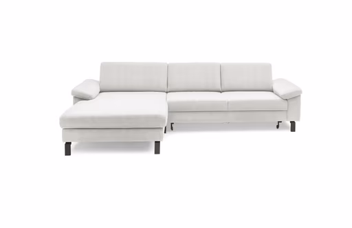 Ecksofa CALM MOVE - Ecke links, 2,5-Sitzer inkl. Schlaffunktion, Microfaser, Creme