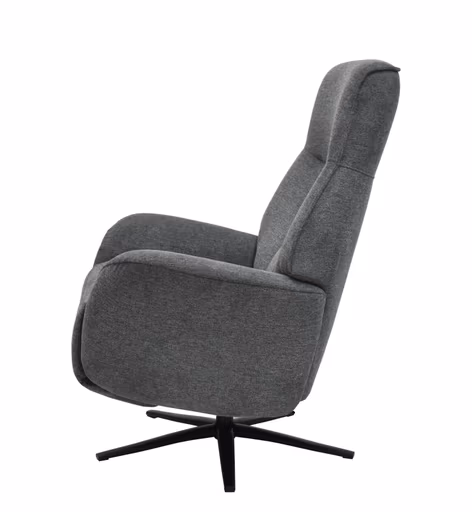 TV-Sessel MARCELAS - drehbar, Relaxfunktion, Kopfteilverstellung, Stoff, Grau