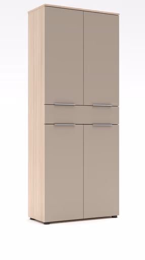 Büroschrank - B ca. 80 cm, Riva Eiche Nachbildung, Kaschmir