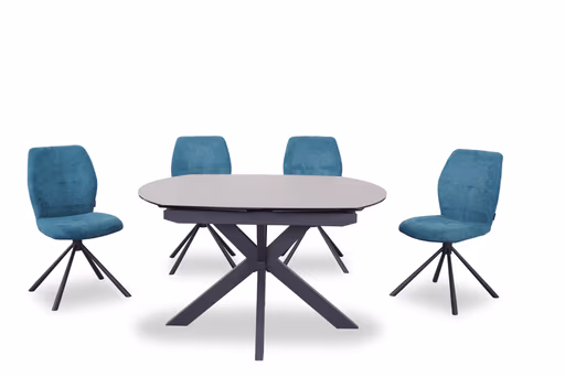 Esstisch MEGGIE - ausziehbar, LB ca. 130x100 cm, Glaskeramik, Grau