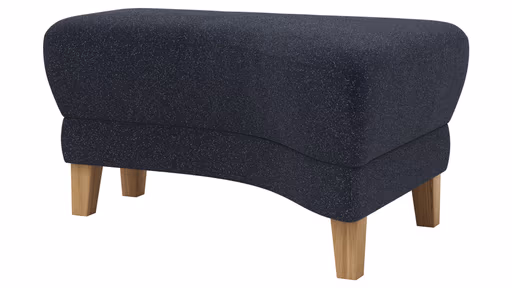 Hocker Stamford - gebogen, Rechts, LB ca. 89x65 cm, Stoff, Dunkelblau