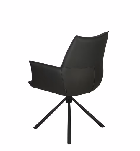 Armlehnstuhl MAKANA - drehbar, Stoff, Schwarz