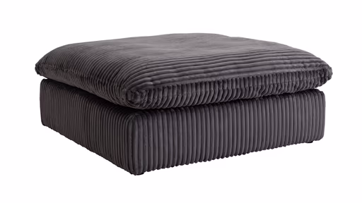 Hocker Palmdale - LB ca. 115x115 cm, Stoff, Grau