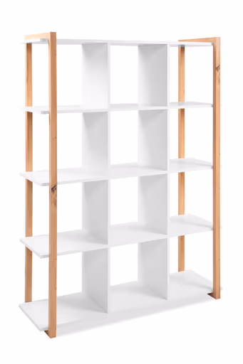 Regal - B ca. 107 cm, Weiß, Artisan Eiche Nachbildung