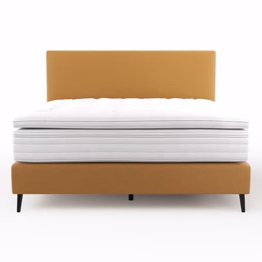 Boxspringbett Navelli 2 - Liegefläche ca. 180x200 cm, Stoff, Kurkuma