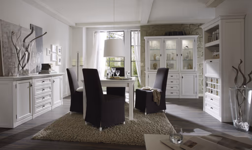 Esstisch -  LB ca. 160x90 cm, Lack, weiß