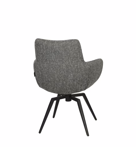 Armlehnstuhl MAXINE - drehbar, Stoff, Grau