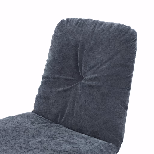 Stuhl Pelle - Stoff, Graugrün, Kufe, Schwarzgrau