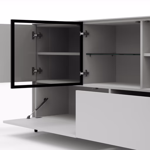 Sideboard Medio - Lack, Weiß