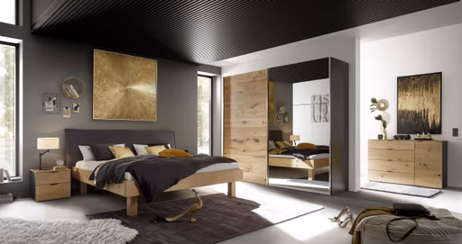 Nachtkommode JOIN IT- Eiche Dekor, Schwarz