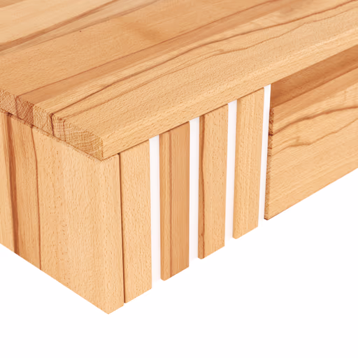  Nachtkonsole Tigris - links, Kernbuche massiv, geölt