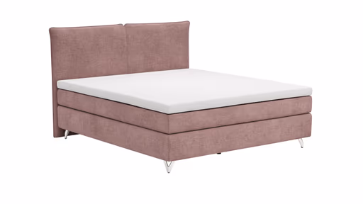 Boxspringbett Slim- Liegefläche ca. 180x200 cm, Stoff, Altrosa