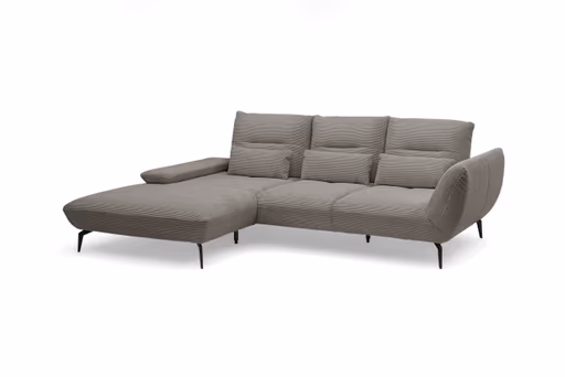Ecksofa PAYTON - Ecke links, 2-Sitzer, Stoff, Taupe