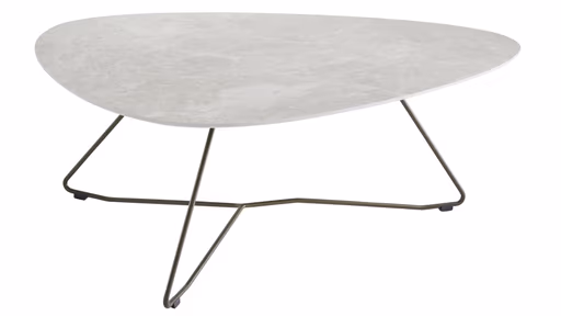 Couchtisch Oliva - LBH ca. 100x70x37 cm, HPL, Creme Natur