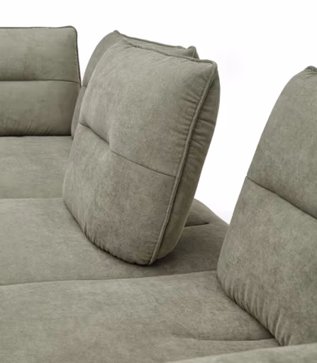 Ecksofa PAYTON - Ecke links, 2,5-Sitzer inkl. Rückenneigung, Armteilverstellung, Stoff, Senfgelb