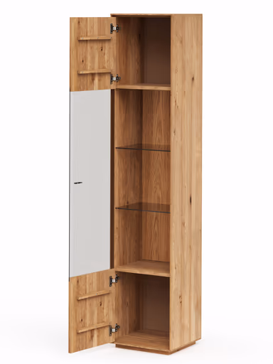 Vitrine Saratoga - links, Wildeiche massiv, natur geölt