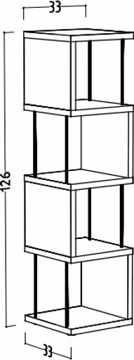 Regal - B ca. 33 cm, Asteiche