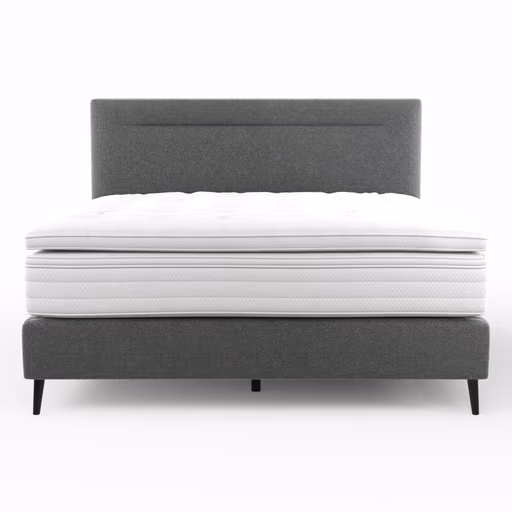 Boxspringbett Navelli 1 - Liegefläche ca. 180x200 cm, Stoff, Grau