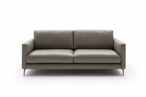 Sofa Cuneo - 2,5-Sitzer, Leder, Graubraun
