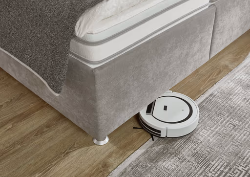 Polsterbett - Liegefläche ca. 180x200cm, Stoff, Grau