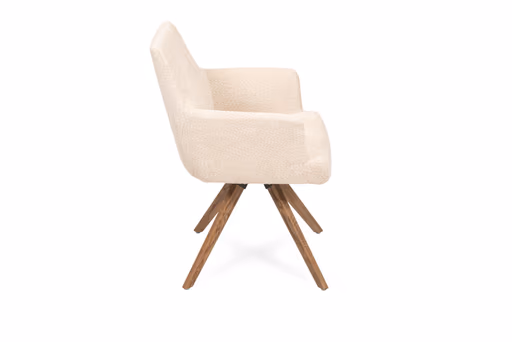 Armlehnstuhl - drehbar, Stoff, Beige