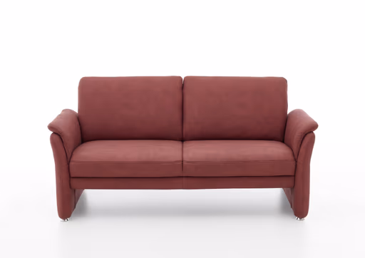 Sofa EM Bologna - 2-Sitzer groß, Stoff, Bordeaux