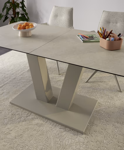 Esstisch Dinner - ausziehbar, LB ca. 160x 90 cm, HPL, Sand