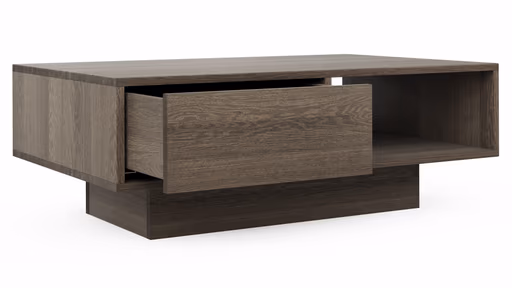 Couchtisch Saratoga - Buche massiv, silbergrau geölt