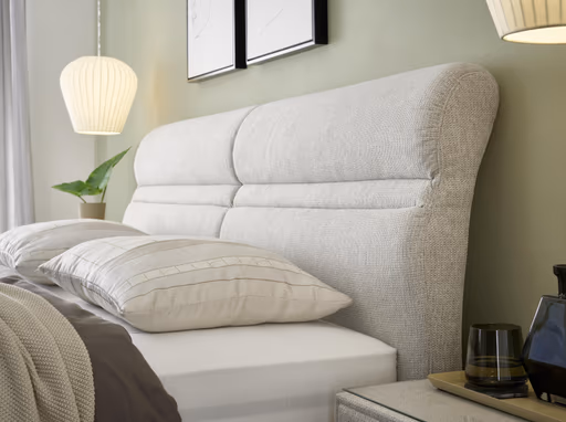 Polsterbett EM Select - mit Lattenrost, ohne Matratzen , Liegefläche ca. 180x200 cm, Stoff, beige