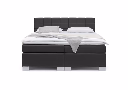 Boxspringbett HAIKOS- Liegefläche ca. 180x200 cm, Stoff, Anthrazit