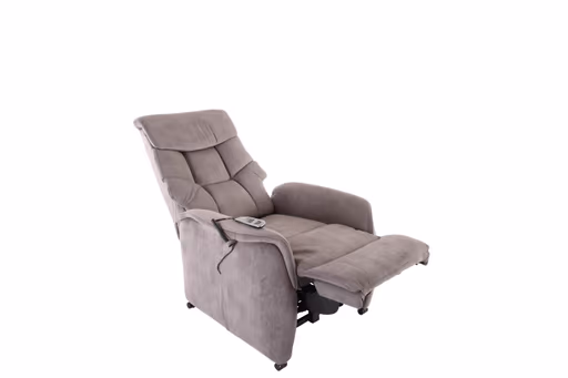 TV-Sessel - Aufstehhilfe, Relaxfunktion, Kopfteilverstellung, Stoff, Grau
