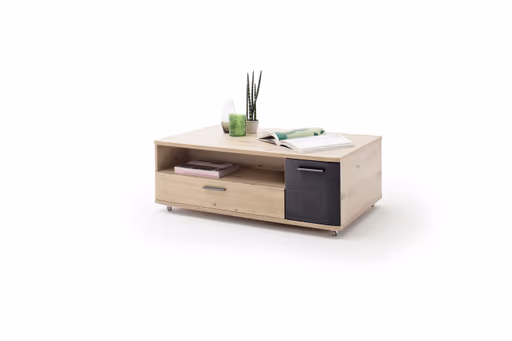 Couchtisch - mit Schubkasten, LBH ca. 115x70x42 cm, Balkeneiche