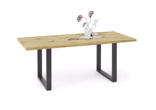 Esstisch - LB ca. 200x100 cm, Asteiche, Schwarz