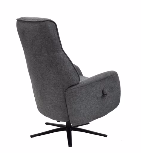 TV-Sessel MARCELAS - drehbar, Relaxfunktion, Kopfteilverstellung, Stoff, Grau