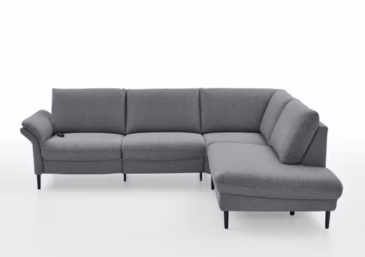 Ecksofa - 3-Sitzer mit Ecke rechts, Stoff, Grau