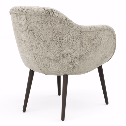 Sessel Sevano - Leder, Offwhite