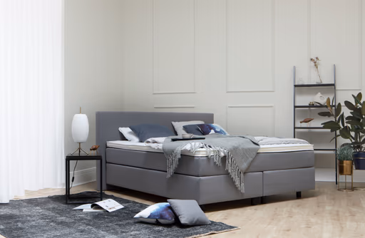 Boxspringbett Rima - Liegefläche ca. 180 x 200 cm, Stoff, Zink