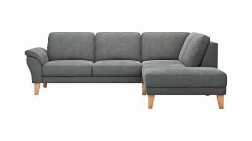 Ecksofa Rockport A - 2,5-Sitzer mit Ecke rechts, Stoff, Grau