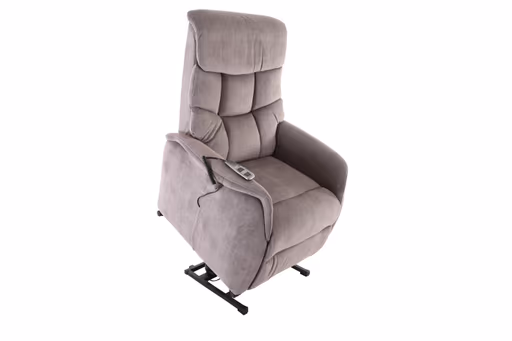 TV-Sessel - Aufstehhilfe, Relaxfunktion, Kopfteilverstellung, Stoff, Grau