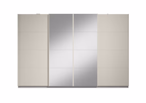 Schwebetürenschrank RIKK- B ca. 316 cm, Champagner, Spiegel