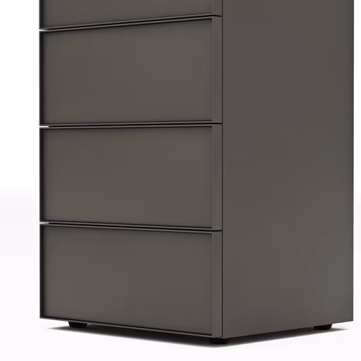 Kommode Loretto - BHT ca. 60x115x53 cm, Lack matt, Anthrazit