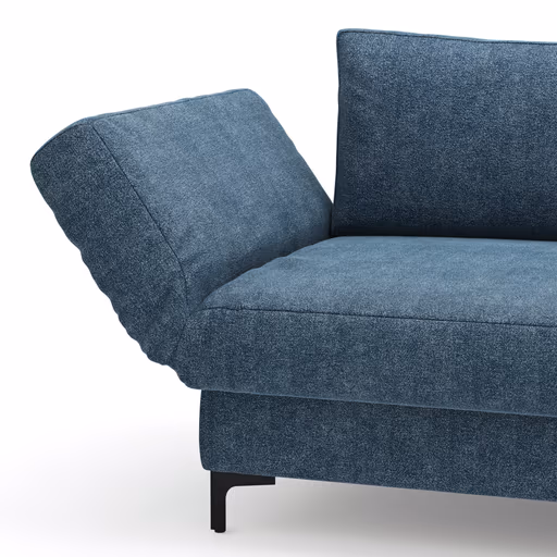 Schlafsofa Verano - Ausrichtung links inkl. Schlaffunktion und Bettkasten, Stoff, Petrol